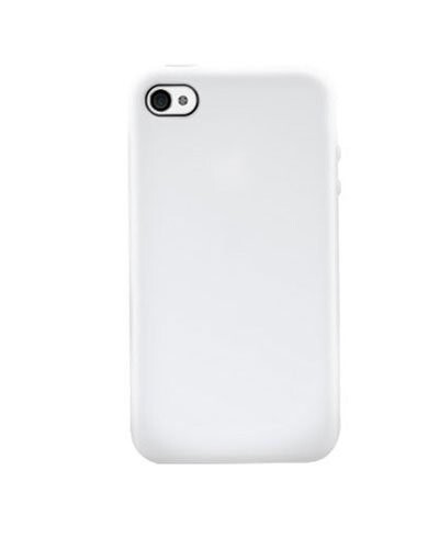 Protection en silicone pour iPhone 4 et 4S - blanc