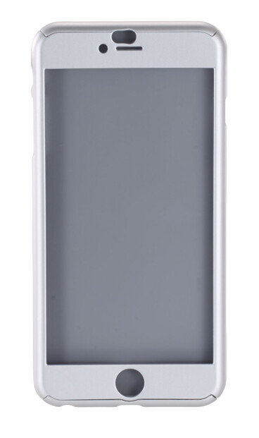 coque complète dos et écran pour iphone 6 plus 6+s gris argent