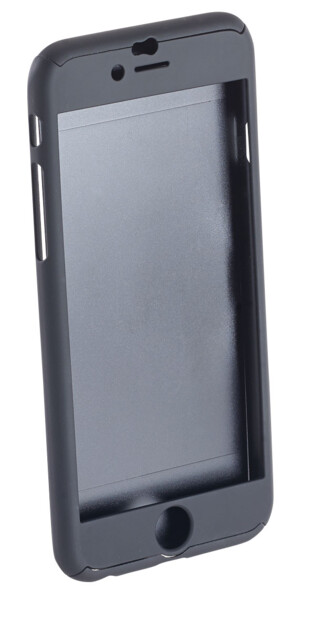 coque complète noir avec facade en verre trempé 9h pour iphone 6 6s