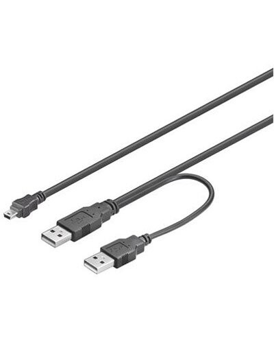 Câble 2 X USB A / Mini B - 1m