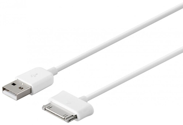 Câble USB chargement/synchronisation pour Samsung Galaxy Tab blanc
