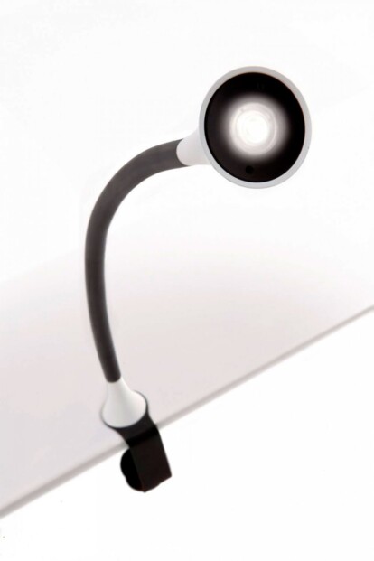 Lampe de bureau LED Philips avec clip - Gris / Noir