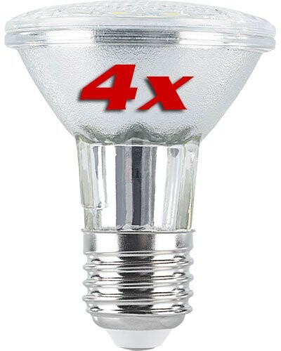 4 Ampoules Par20 15 LED SMD E27 blanc froid