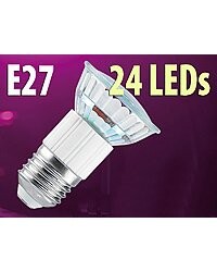 Ampoule 24 LED SMD E27 bleu