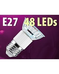 Ampoule 48 LED SMD E27 rouge
