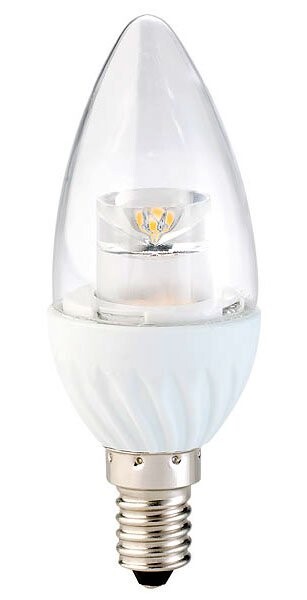 Ampoule LED ovale 4 W - E14 - Blanc
