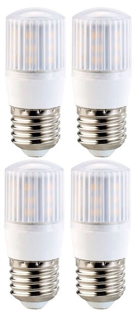 Lot de 4 ampoules compactes LED 3,5 W avec éclairage 360° - E27 - Blanc chaud