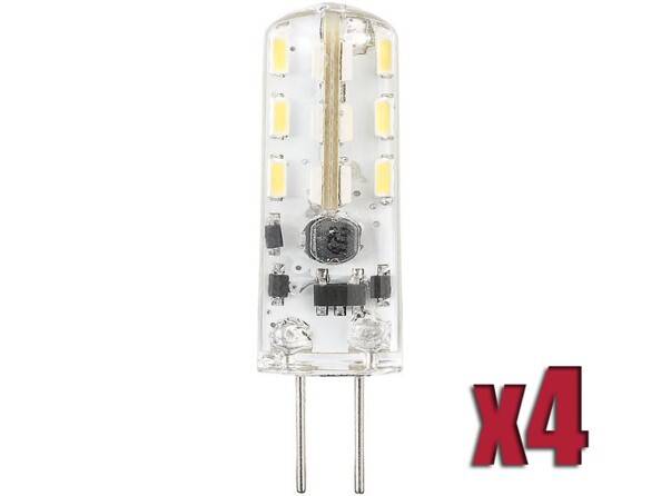 Lot de 4 mini diodes LED G4 - 1,5 W - Blanc