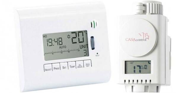 Contrôleur de température sans fil CASAcontrol + thermostat de radiateur