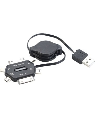 Câble de chargement USB avec adaptateur multi-marques
