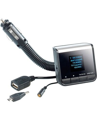 Transmetteur FM & DAB+ avec chargeur USB ''FMX-600.DAB+''