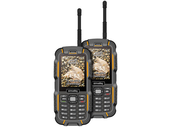 2 téléphones outdoor Dual SIM ''XT-980'' avec fonction Talkie Walkie