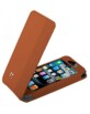 Étui à rabat en cuir ''Sleek'' pour iPhone 5 – Camel