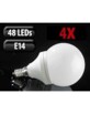 4 Ampoules 48 LED SMD E14 blanc froid
