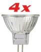 4 Ampoules halogène réflectrice GU4 30° 28 W