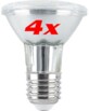 4 Ampoules Par20 15 LED SMD E27 blanc chaud
