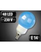 Ampoule 48 LED SMD E14 bleu