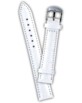 Bracelet de montre cuir aspect croco - blanc           18 mm