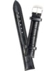 Bracelet de montre cuir aspect croco - noir            22 mm