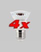 4 Ampoules 60 LED SMD E27 3,3 W -  blanc chaud