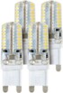 Lot de 4 mini ampoules LED G9 avec dôme silicone - 5 W - Blanc