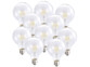 10 ampoules Globe LED à filament A++, E27, 6 W, 600 lm, 360°, Blanc Chaud