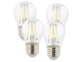4 ampoules LED à filament - culot E27 - forme Goutte - Blanc