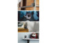 4 illustrations indiquant les possibilités d'installation de la caméra espion 7Links : fixée au mur via le support fourni à coller ou à viser sur une surface, mobile transportée dans une main, sur un meuble ou sur une étagère avec un trépied