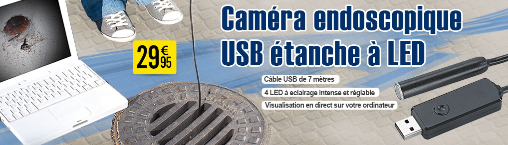 PX1280 Caméra endoscopique USB étanche à LED - 7m