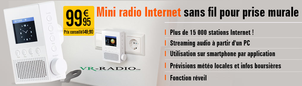 Mini radio Internet sans fil pour prise murale  - NX4331