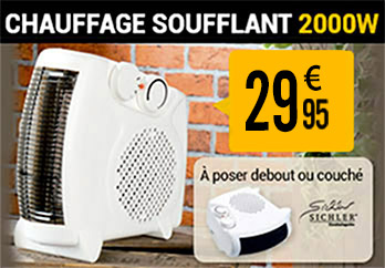 Chauffage soufflant multiposition 2000W "LV-190" - Sichler - NX3254