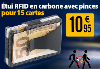 Porte Carte Crédit, RFID Carte de Crédit Carbon Fiber, Etui de