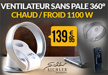 Ventilateur sans pale 360° réversible 1100 W "LT-1000.VT" - NX6768