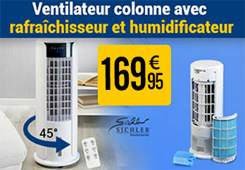 Ventilateur colonne avec rafraîchisseur et humidificateur VT-520 - 60W - NX8360