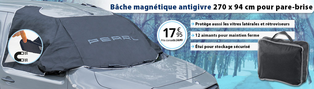 Bâche magnétique antigivre 270 x 94 cm pour pare-brise - NX9551