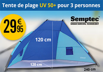 Tente de plage UV 50+ pour 3 personnes Semptec - NX6418