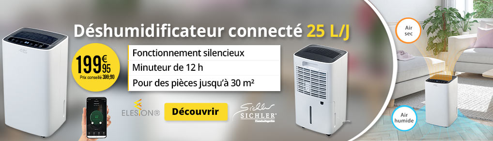 Déshumidificateur connecté 12L/j LFT-300.app avec minuteur et réservoir 2 L - ZX7187