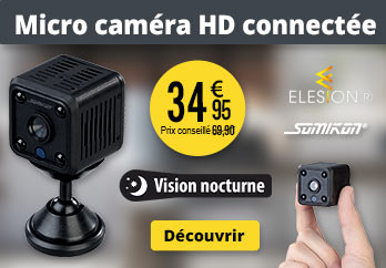 Micro caméra IP HD connectée DV-715.cube avec capteur de mouvement Somikon - ZX5282