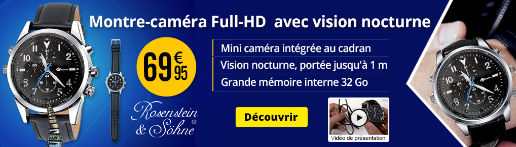 Montre-caméra Full-HD avec vision nocturne VA-120 OctaCam - ZX3317
