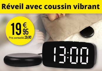 Réveil avec coussin vibrant Infactory - ZX6317