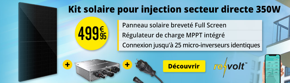 Kit solaire complet pour injection secteur directe 350W Revolt - ZX3374