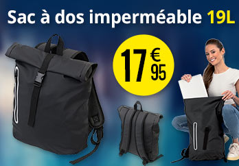 Sac à dos imperméable 19L avec compartiment pour ordinateur XCase - ZX6412