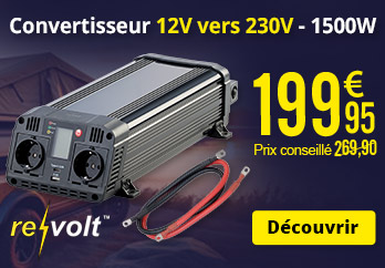 Convertisseur 12V vers 230V - 1500W Revolt - ZX3406