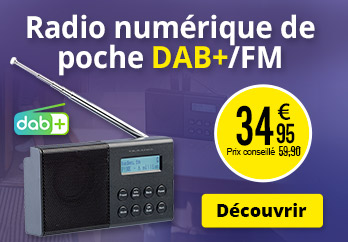 Radio numérique de poche DAB+/FM DOR-290 avec fonction bluetooth 5.0 - VR-Radio -ZX3443