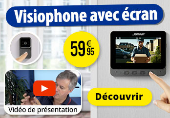 Visiophone sans fil VSA-450 avec écran IPS - coloris noir Somikon - ZX8646