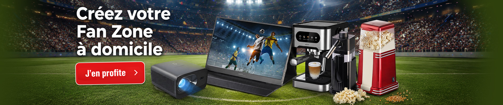 Sélection d'articles pour créer une fan zone à domicile pour la Coupe du Monde de football 2026 -
