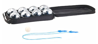 boules de petanques avec la sacoche et codelettes de mesure
