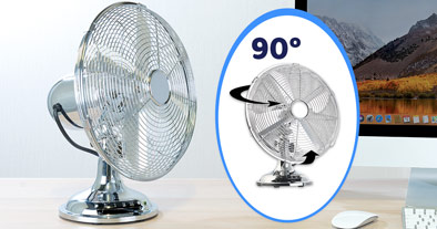 ventilateur posé sur une table