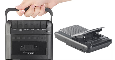 mise en avant de la poignet du lecteur cassette