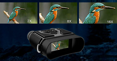 mise en situation, zoom x16 de l'appareil de vision nocture